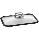 WMF Vitalis glazen deksel met siliconen rand, 41 x 27 cm
