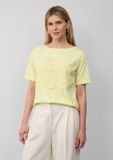 s.Oliver T-shirt vert citron Coton col rond manche courte uni 34