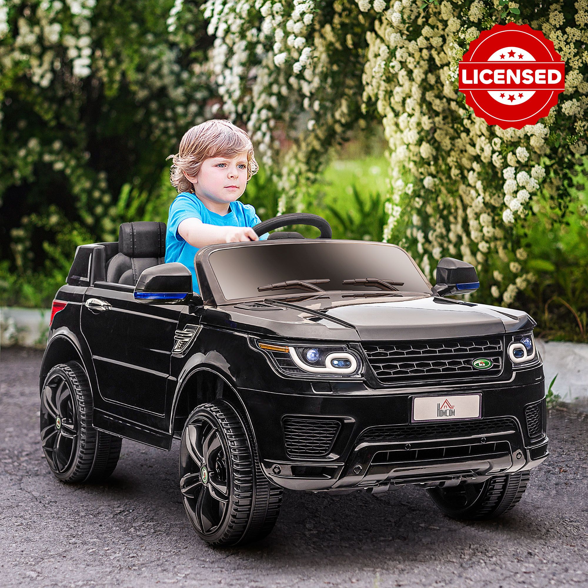Homcom Elektrische Kinderauto 12V met Afstandsbediening - Zwart