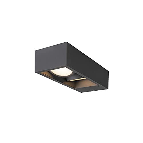 SLV wandopbouwarmatuur ESKINA FRAME WL/verlichting voor wanden, wegen, ingangen, ledspot buiten, opbouwarmatuur outdoor, tuinlamp / IP65 3000/4000K 27 W 2200/3500 lm antraciet 95 graden