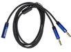 Mumbi 25085 audiokabel 0,6 m 3.5mm 2 x 3.5mm Zwart, Blauw