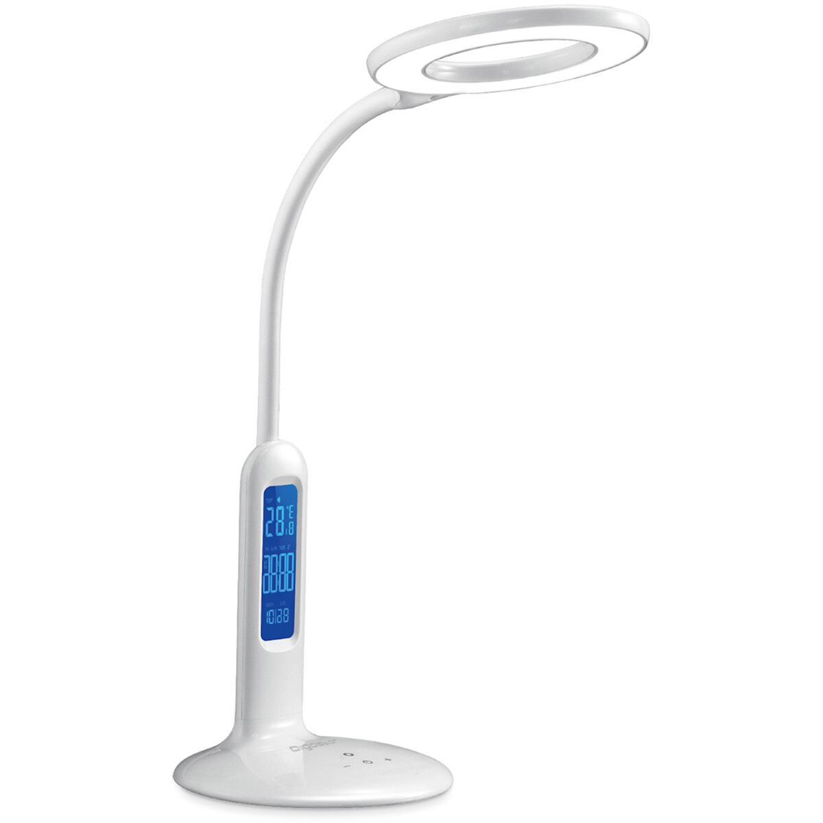 BES LED LED Bureaulamp met Kalender - Aigi Aviny - 7W - Aanpasbare Kleur - Dimbaar - Mat Wit