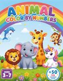 Animal Color By Number For Kids Ages 3–7: 50 Cute And Easy Animals To Color – Fun Number Coloring Book With Farm, Jungle, Forest, Ocean Animals And More For Boys And Girls