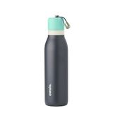 Owala FreeSip Twist Geïsoleerde roestvrijstalen waterfles met rietje voor sport en reizen, BPA-vrij, 18 oz, blauw/grijs (mistig getij)