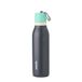 Owala FreeSip Twist Geïsoleerde roestvrijstalen waterfles met rietje voor sport en reizen, BPA-vrij, 18 oz, blauw/grijs (mistig getij)