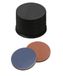 neochrom Polypropyleen schroefdoppen met schroefdraad 13-425 voor ND13, gesloten, butyl rood/PTFE grijs septum, zwart, 1,3 mm dik, 100 stuks
