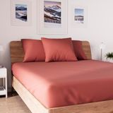 Soleil d'Ocre Jersey Doden Omslag, Katoen, Rood, 140 x 190 cm