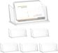 Wan GmbH Porte-cartes de visite Acrylique - Porte-cartes de bureau - Organisation de bureau - Conception ouverte transparente - 6 pièces - Transparent