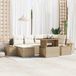 Prolenta Maison Exclusive - Ensemble de salon de jardin, 7 pièces, en résine tressée beige