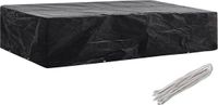 vidaXL Ligbeddenhoes Zwart met Trek/Rijgkoord 218x77x55 cm