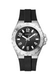 Guess Campus Quartz Analoog Horloge Zwart Kast Gemaakt Van 100% Roestvrij Staal En Een Armband Van 100% Siliconen 44 GW0906G1, GW0906G2