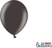 Merkloos / Sans Marque Strong Ballonnen 12cm, Metallic zwart (100 stuks)