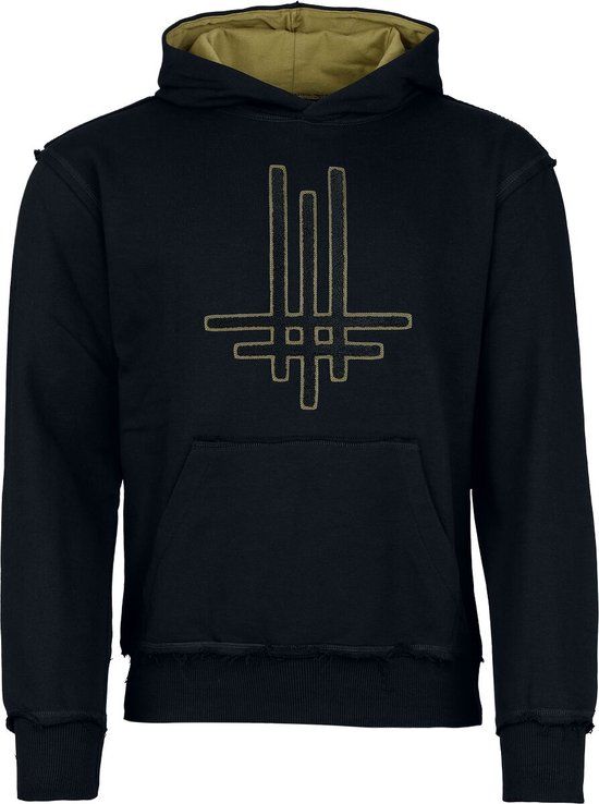 Behemoth Logo Heren Trui met capuchon - zwart/olijf - L
