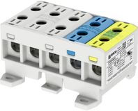 Ouneva Group VC05-0012 Verdeelblok Schroeven Grijs, Blauw, Geel-groen 1 stuk(s)