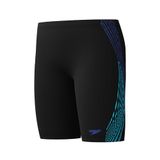 Speedo Plastisol Placement Jammer Jongens Zwembroek - Zwart/Blauw - Maat 128