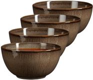 Mica Decorations Soepkom Nusa - 8x - brun - 14 x 7 cm - céramique