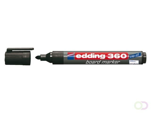 Edding Viltstift 360 whiteboard rond zwart 3mm