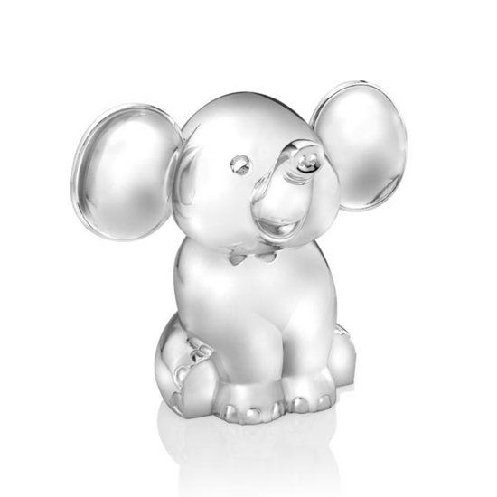Lucardi Zilverstad Spaarpot Zittende Olifant Verzilverd - Zilver