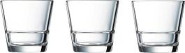 Arcoroc Waterglazen/Drinkglazen - 6x stuks - tumblers - 210 ml - transparant - stapelbaar