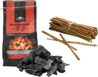 Fancy Flames BBQ aanmaakset - houtskool - 3 kilo - met vuurstokjes - 18x - aanmaakhout met hars