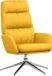 vidaXL Relaxstoel stof mosterdgeel