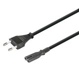 1,8 m lang netsnoer, hoge duurzaamheid, compatibel met verschillende apparaten, ideaal voor elektrische aansluiting thuis en op kantoor.