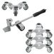 Dolly Rouleur de meubles, 3 roues, 15,5 cm, acier, 350 lbs, argent