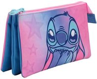 CERDÁ LIFE'S LITTLE MOMENTS Disney Stitch Etui Meisjes – 3 Vakken – School etui Roze/Blauw