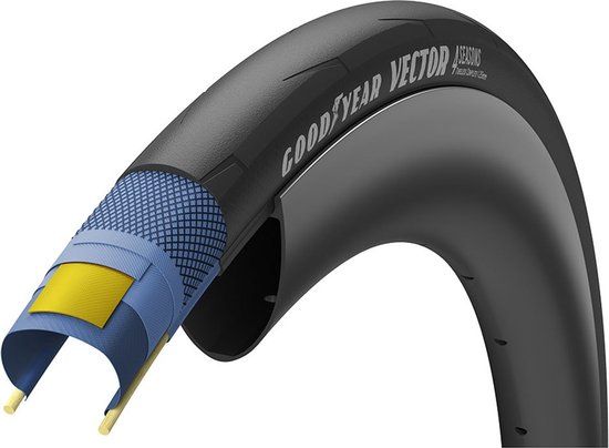 Goodyear Vector 4Seasons TLC 700x28C - Racefiets Buitenband - 28-622 - Zwart