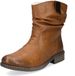 Rieker Dames Enkellaarzen Z4180 Cognac