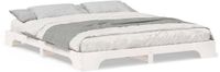 vidaXL Bedframe Wit 200 x 210 cm Massief grenenhout