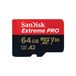 SanDisk Extreme PRO 64GB microSDXC - 200MB/s Read, Class 10, UHS-I, A2