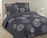 TRANKIELO® - Linge de lit Gris – Housse de couette 140 x 200 cm avec taie d'oreiller 65 x 65 cm – 100% Coton