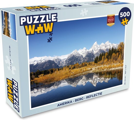 MuchoWow Puzzel Amerika - Berg - Reflectie - Legpuzzel - Puzzel 500 stukjes