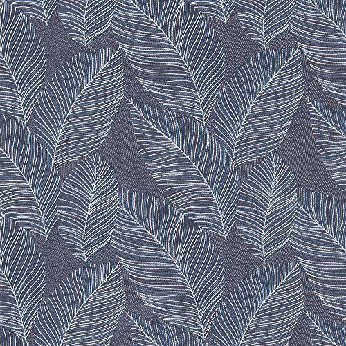 Galerie Galerie AM30013 Amazonia Quill Wallpaper, Blauw/Zilver, 10.05m x 53cm