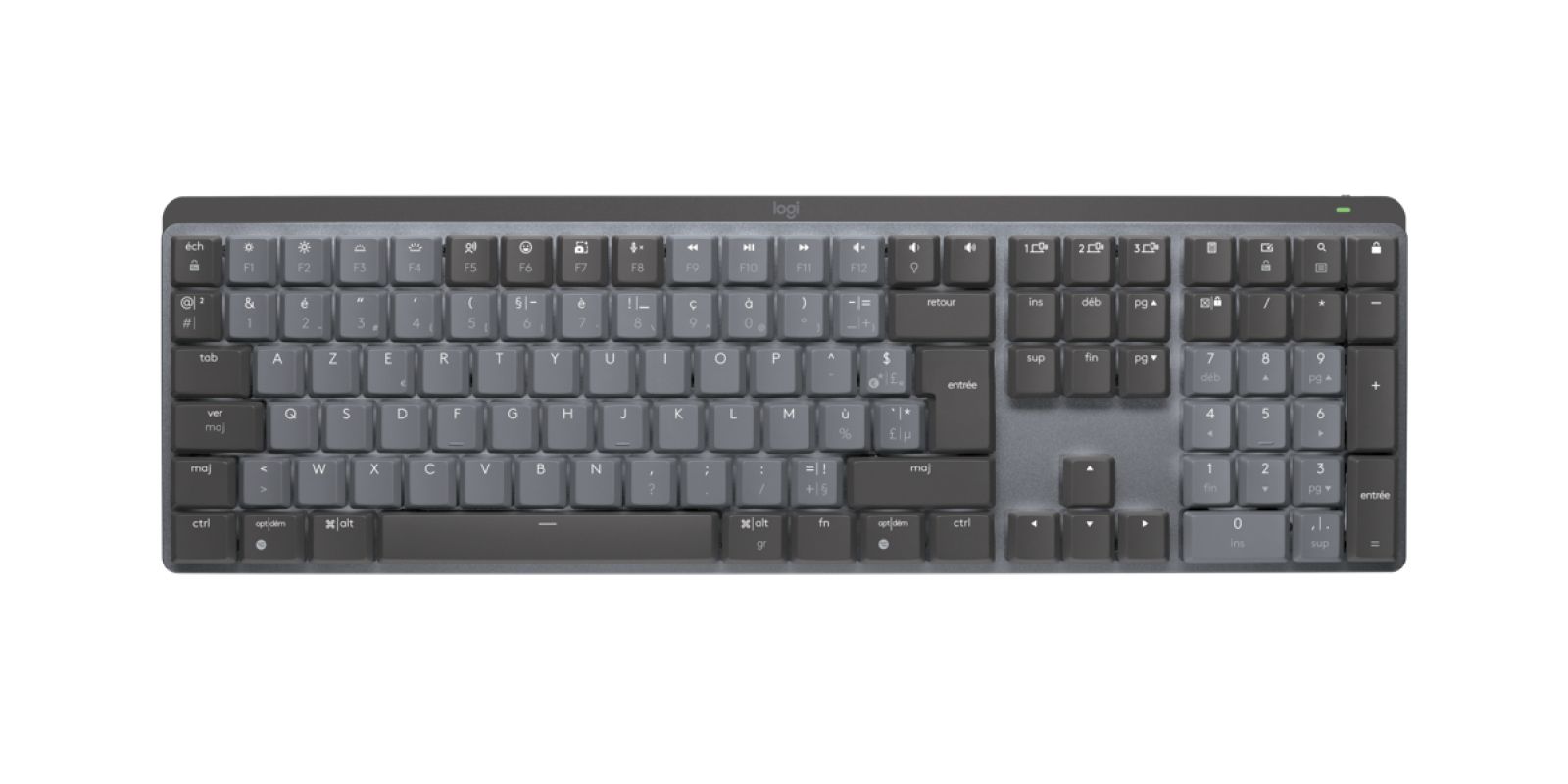 Logitech MX Mechanical - Draadloos mechanisch toetsenbord - FR AZERTY - Grijs
