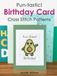 Pun-tastic Birthday Card Cross Stitch Patterns Book
