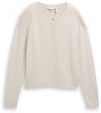 Tom Tailor Gilet met verborgen knoopsluiting - Taille XS - zandsteen beige gemêleerd
