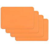 Venilia Placemat placemat voor eetkamer afwasbaar polypropyleen, geschikt voor levensmiddelen, Oranje, 45 x 30 cm, 4 stuks