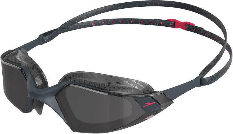 Speedo Aquapulse Pro Goggles, oxid grey/psycho red/smoke