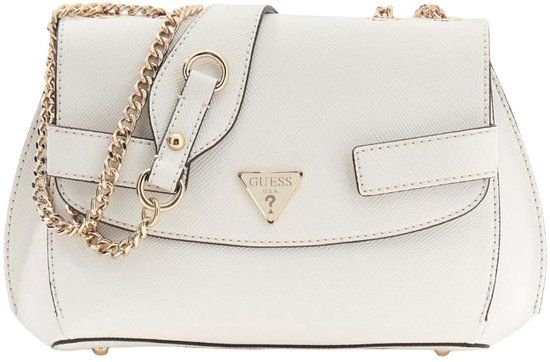GUESS Serenova Convertible Xbody Flap Bag Cream White