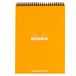 RHODIA 18503C - Spiraalnotitieblok (Integrale Binding) Notepad Oranje - A4 21 x 29,7 cm - Dot Stippen - 80 Afscheurbare Vellen - Clairefontaine Papier 80 g/m² - Soepele Omslag van Gecoat Karton