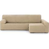 ECOMMERC3 Chaiselong bankovertrek met lange arm rechts, universeel en veelzijdig - bankovertrek chaise long, beige, eenvoudig aan te brengen, voor rugleuning, zitting en armleuningen