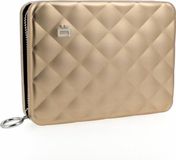 ögen Design Quited Passport Wallet Roze Goud