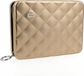 ögen Design Quited Passport Wallet Roze Goud