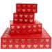 Papierschachtel Rico Design Papierschachtel Set Herzen, Rot/Gold, FSC MIX