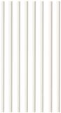 Merkloos Conpax papieren rietjes - 300x - wit - 20 cm - feest drinkrietjes - Pure serie
