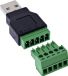 InLine USB-A-stekker naar aansluitblok, 5-polig, zonder kabel