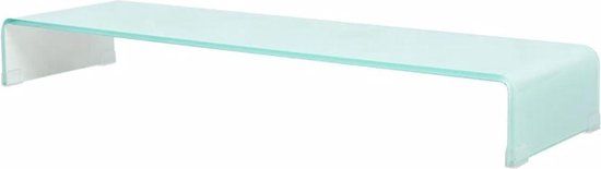 vidaXL TV-meubel/monitorverhoger 100x30x13 cm glas groen