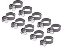 Alberts 832308 klem voor spanstaaf voor gaas | verzinkt, antraciet-metallic | klem-Ø 60 mm | Set van 10
